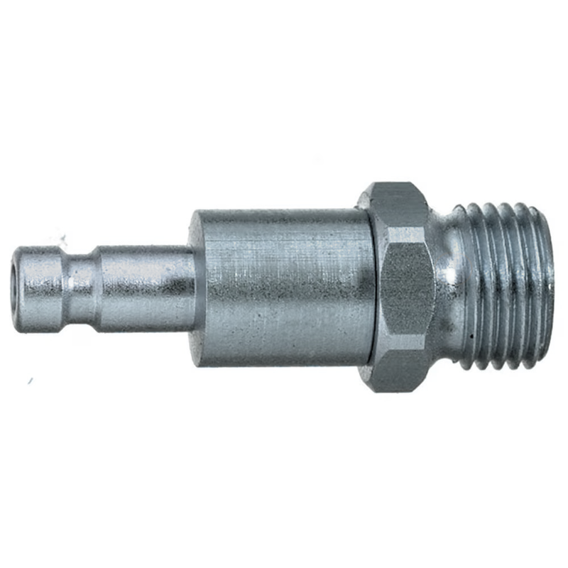 9287 20 19 by Parker | Legris Plug Quick Disconnect | M5 Male Metric Thread | 9 mm Hex | 28 mm Length | Straight | Nickel-Plated Brass | Pack of 5