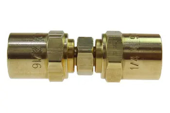 RS0610-DL by Coilhose | Reusable Hose Splicer | 3/8" ID x 5/8" OD | Display | Brass | Pack of 5