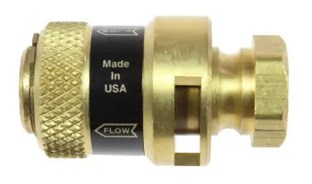 BLSV04F04M by Coilhose | Lockout Slide Valve | 1/4" Female NPT Thread Inlet x 1/4" Male NPT Thread Outlet | Brass