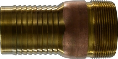 973601 (973-601) by Midland | Lead Free King Combination Hose Nipple | 3/4" Hose Barb x 3/4" Male Pipe | Straight | Brass