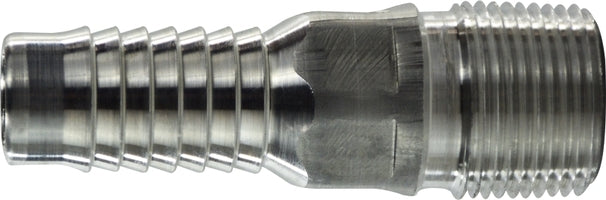 973628 (973-628) by Midland | King Combination Hose Nipple | 4" Hose Barb x 4" Male Pipe | Straight | Aluminum