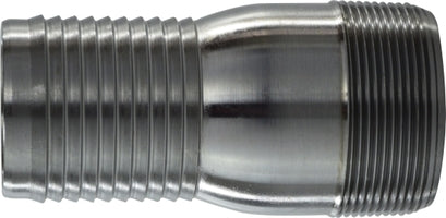 973857 (973-857) by Midland | King Combination Hose Nipple | 3" Hose Barb x 3" Male Pipe | Straight | Black Steel