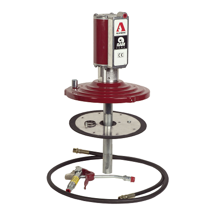 9911-H1 by Alemite | Grease Pump | Pneumatic Ram - Portable | Drum Size: 35 Lb. | Material Outlet: 3/8" Female NPTF