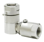 9DP4FP25XFP25-Z-V by Super Swivel | DP5000-Z-V | Dual Plane Swivel | 1/4-18 Female Pipe NPTF x 1/4-18 Female Pipe NPTF | 0.250" Through Hole | 90° Elbow | Zinc | Viton Seal