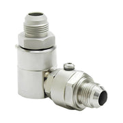 9DP4MJ6XMJ6-Z-V by Super Swivel | DP7000-Z-V | Dual Plane Swivel | 9/16-18 Male 37° JIC x 9/16-18 Male 37° JIC | 0.250" Through Hole | 90° Elbow | Zinc | Viton Seal