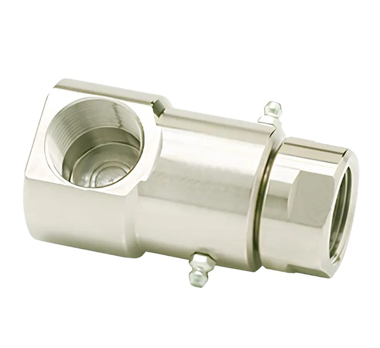 9SS16DBFP100XFP100-NI-90V by Super Swivel | 25100-NI-90V | Super Duty Swivel | 1-11-1/2 Female Pipe NPTF x 1-11-1/2 Female Pipe NPTF | 90° Elbow | Electroless Nickel | Viton Seal