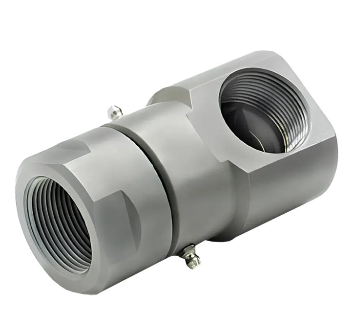 9SS16FP100XFP100-440-V by Super Swivel | 25057-440-V | 1-11-1/2 Female Pipe NPTF x 1-11-1/2 Female Pipe NPTF | 0.827" Through Hole | 90° Elbow | 440c Stainless Steel | Viton Seal