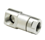 9SS8FP38XFP38-Z-V by Super Swivel | 5010-Z-V | 3/8-18 Female Pipe NPTF x 3/8-18 Female Pipe NPTF | 0.530" Through Hole | 90° Elbow | Zinc | Viton Seal