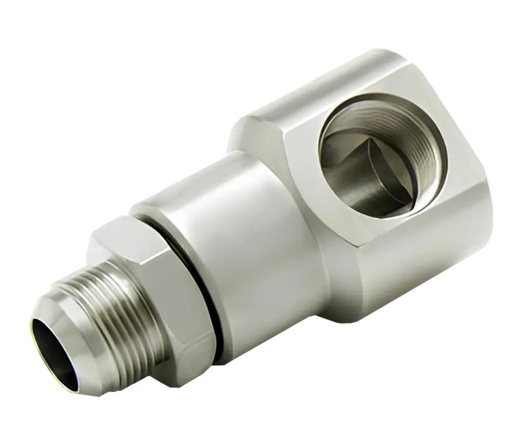 9SS16MJ16XFO16-Z-ETP by Super Swivel | 5242-Z-ETP | 1-5/16-12 Male 37° JIC x 1-5/16-12 Female O-Ring ORB | 0.827" Through Hole | 90° Elbow | Zinc | Extreme Viton® Seal