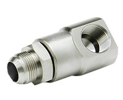 9SS8MJ8XFP50-Z-AL by Super Swivel | 5821-Z-AL | 3/4-16 Male 37° JIC x 1/2-14 Female Pipe NPTF | 0.391" Through Hole | 90° Elbow | Zinc | AFLAS Seal