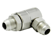 9SS12MJ12XMJ12-Z-V by Super Swivel | 7030-Z-V | 1-1/16-12 Male 37° JIC x 1-1/16-12 Male 37° JIC | 0.385" Through Hole | 90° Elbow | Zinc | Viton Seal