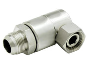 9SS4MJ6XPS38-Z-ETP by Super Swivel | 6572-Z-ETP | 9/16-18 Male 37° JIC x 3/8-18 Female Pipe Swivel NPSM | 0.250" Through Hole | 90° Elbow | Zinc | Extreme Viton® Seal