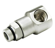 9SS8MO8XFO8-Z-ETP by Super Swivel | 5712-Z-ETP | 3/4-16 Male O-Ring ORB x 3/4-16 Female O-Ring ORB | 0.391" Through Hole | 90° Elbow | Zinc | Extreme Viton® Seal