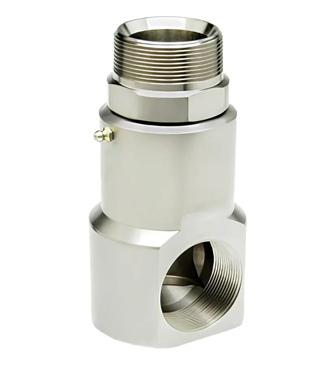 9SS8MP38XFP38-Z-ETP by Super Swivel | 5112-Z-ETP | 3/8-18 Male Pipe NPTF x 3/8-18 Female Pipe NPTF | 0.406" Through Hole | 90° Elbow | Zinc | Extreme Viton® Seal