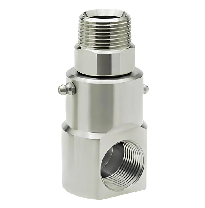 9SS12DBMP75XFP75-304-AL Super Swivel 90° 3/4-14 Male Pipe NPTF x 3