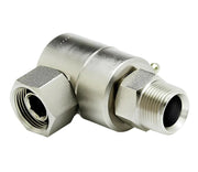 9SS24MP150XPS150-Ni-V by Super Swivel | 6393-Ni-V | 1-1/2-11-1/2 Male Pipe NPTF x 1-1/2-11-1/2 Female Pipe Swivel NPSM | 1.040" Through Hole | 90° Elbow | Electroless Nickel | Viton Seal