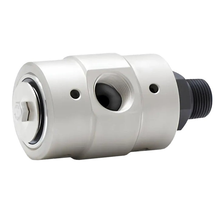 9SS12PBMP75XFP75-NI-003 by Super Swivel | 24073-NI-003 | Automatic Car Wash Swivel | 3/4-14 Male Pipe NPTF x 3/4-14 Female Pipe NPTF | 90° Elbow | Electroless Nickel