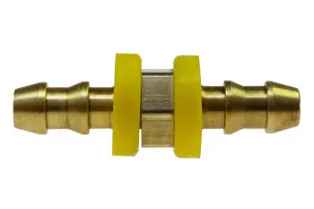 LS0404 by Coilhose | Lock | On Splicer Fitting | 1/4" Hose ID | Straight | Brass