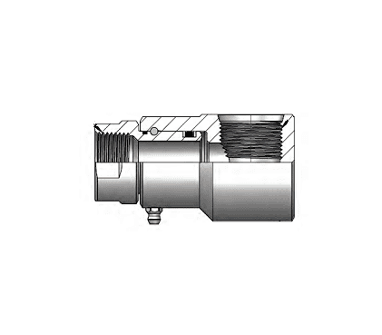 9SS8FP38XFO8-Z-ETP by Super Swivel | 5412-Z-ETP | 3/8-18 Female Pipe NPTF x 3/4-16 Female O-Ring ORB | 0.530" Through Hole | 90° Elbow | Zinc | Extreme Viton® Seal