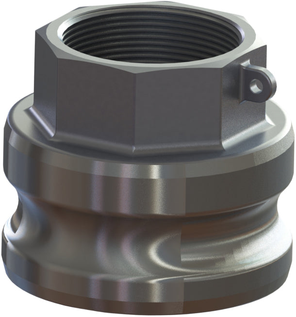 A-AL-2030 by Campbell Fittings | Standard Cam & Grive | Jump Size A | 2" Adapter x 3" Female NPT Thread | Straight | Aluminum