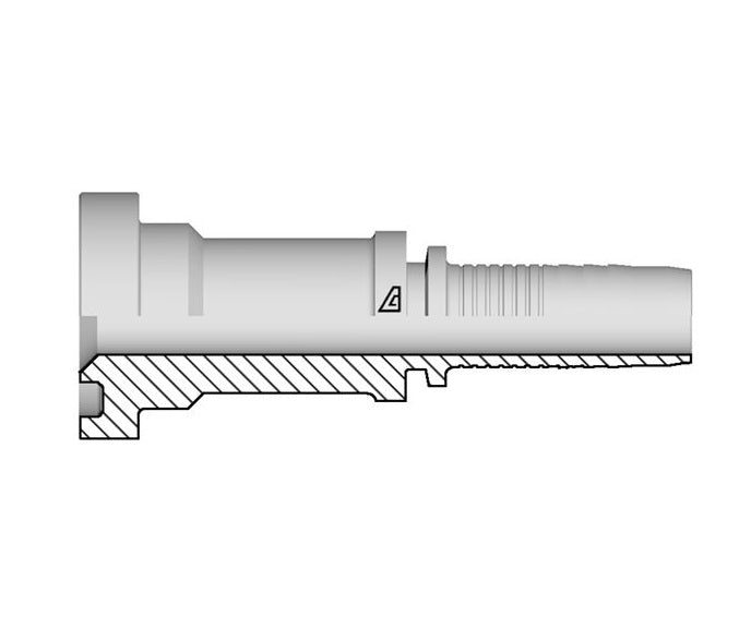A-3232-C62S Alfagomma by Kuriyama | A Series | Two-Piece Hydraulic Hose Fitting | SAE J518 | -32 Hose ID x -32 Code 62 Flange | Steel