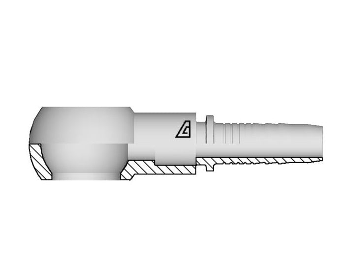 A-1630-MBAN Alfagomma by Kuriyama | MBOLT Series | Two-Piece Hydraulic Hose Fitting | -16 Hose ID x M30 Metric Banjo | Steel