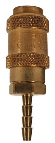 2AS2-B by Dixon Valve | Pneumatic Quick Disconnect Coupling | A-Series | Hose Barb | 1/4" Hose ID x 1/4" Body Size | Compact Socket | Nitrile Seal | Brass