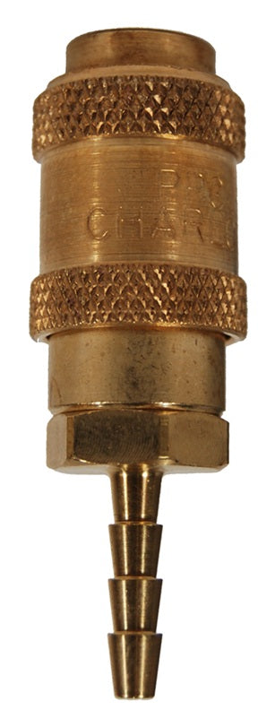 2AS2-B by Dixon Valve | Pneumatic Quick Disconnect Coupling | A-Series | Hose Barb | 1/4" Hose ID x 1/4" Body Size | Compact Socket | Nitrile Seal | Brass