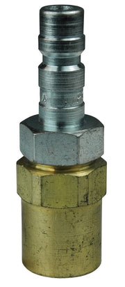 A2E2 by Dixon Valve | Pneumatic Quick Disconnect Coupling | A-Series | Reusable Hose Barb | 1/2" Hose OD | 1/4" Hose ID x 1/4" Body Size | Compact Plug | Steel
