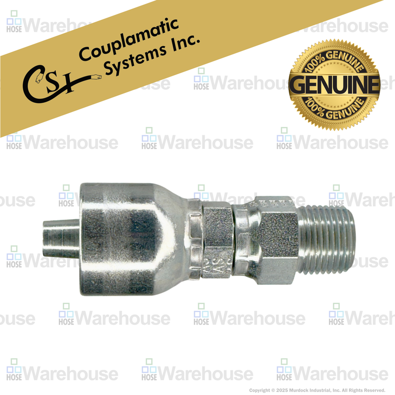 A04-4x4 by Couplamatic | A Series Coupling | 1/4" Hose ID x 1/4-18 Thread Male Swivel NPTF | Straight