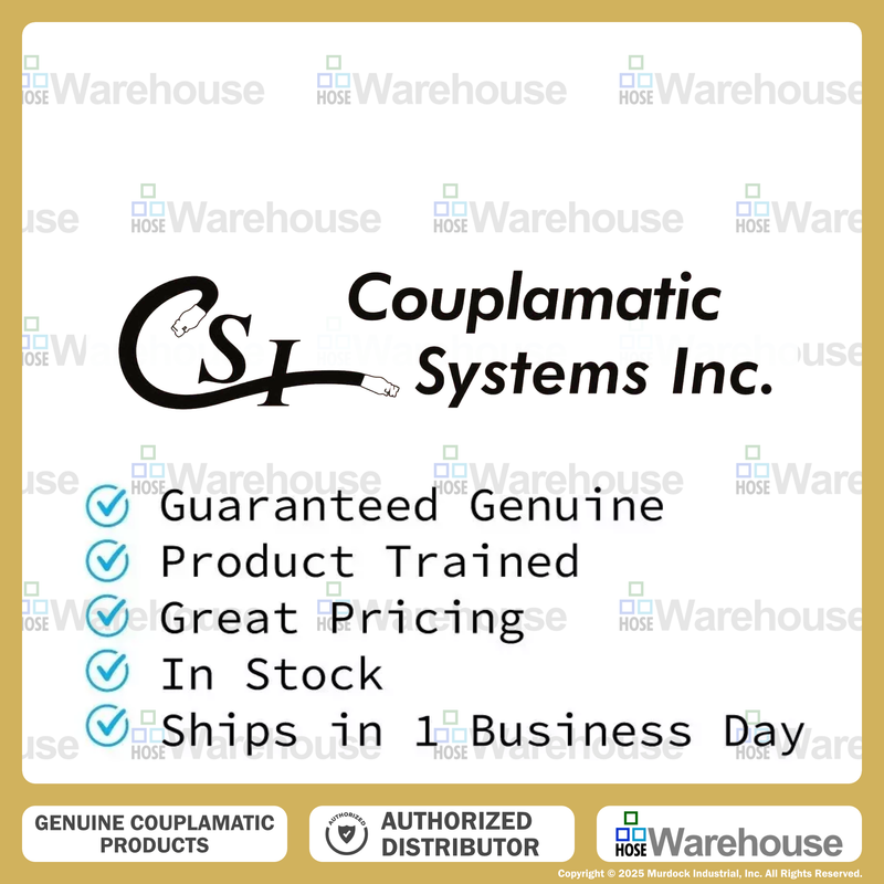 A04-6x6 by Couplamatic | A Series Coupling | 3/8" Hose ID x 3/8-18 Thread Male Swivel NPTF | Straight