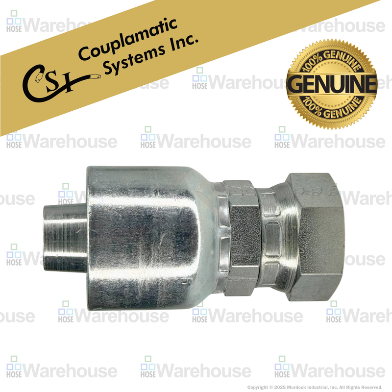 A05-12x12 by Couplamatic | A Series Coupling | 3/4" Hose ID x 3/4-14 Thread Female Swivel NPSM | Straight