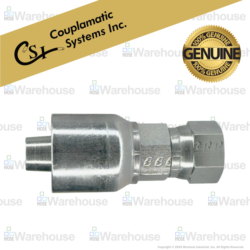 A09-10x10 by Couplamatic | A Series Coupling | 5/8" Hose ID x 7/8x14 Thread JIC 37° Female Swivel | Straight