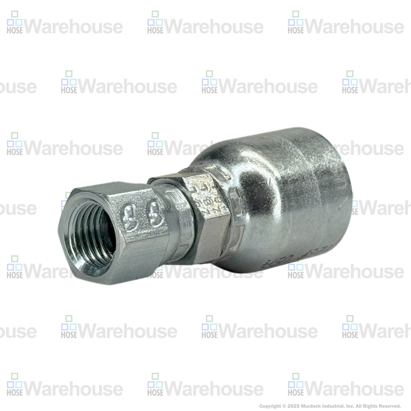 A09-6x6 by Couplamatic | A Series Coupling | 3/8" Hose ID x 9/16x18 Thread JIC 37° Female Swivel | Straight