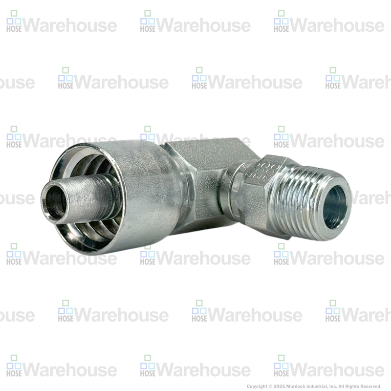 A14-8x8 by Couplamatic | A Series Coupling | 1/2" Hose ID x 1/2-14 Thread Male Swivel NPTF | 90° Elbow