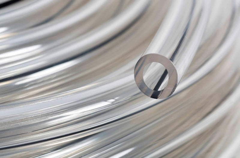 ACR02034 Tygon® by Saint Gobain | A24 | Single Tube Clear Vacuum Tubing for Milking Equipment | 7/16" ID x 11/16" OD x 1/8" Wall | 100' Package Length