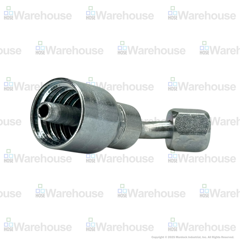 A25-4x4 by Couplamatic | A Series Coupling | 1/4" Hose ID x 7/16x20 Thread JIC/SAE Dual Seat Female Swivel | 45° Elbow