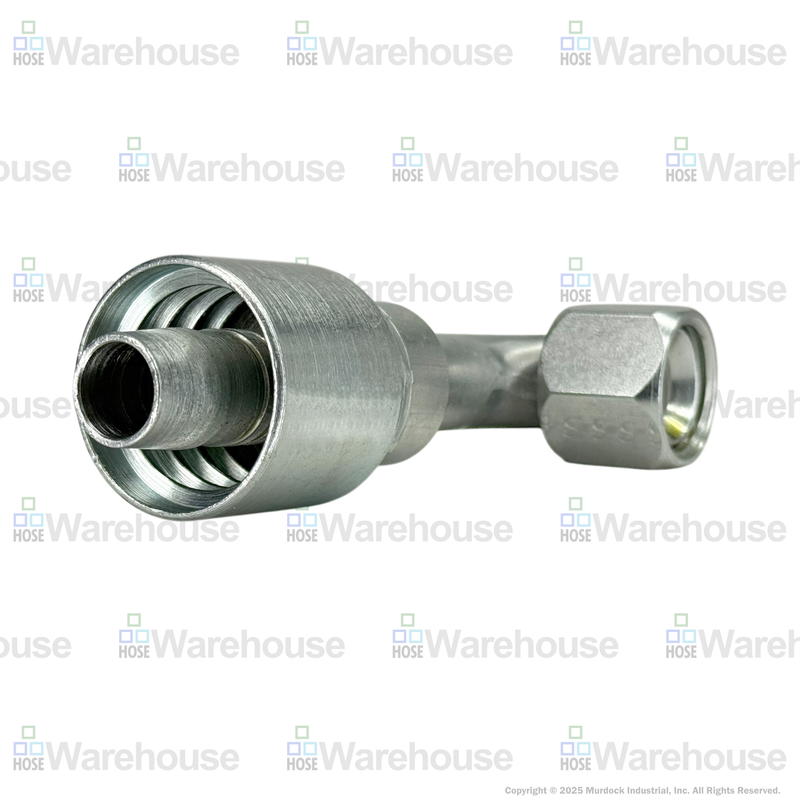 A26-10x10 by Couplamatic | A Series Coupling | 5/8" Hose ID x 7/8x14 Thread JIC/SAE Dual Seat Female Swivel | 90° Elbow