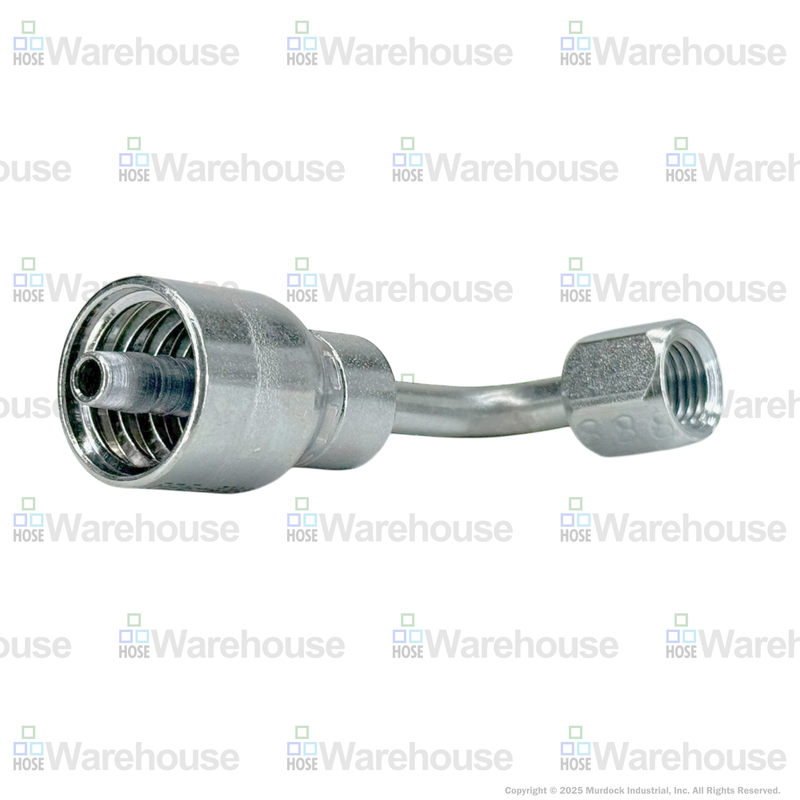 A26-4x4 by Couplamatic | A Series Coupling | 1/4" Hose ID x 7/16x20 Thread JIC/SAE Dual Seat Female Swivel | 90° Elbow