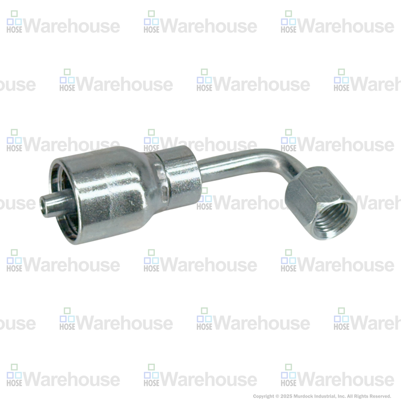 A26-6x6 by Couplamatic | A Series Coupling | 3/8" Hose ID x 9/16x18 Thread JIC Seat Female Swivel | 90° Elbow