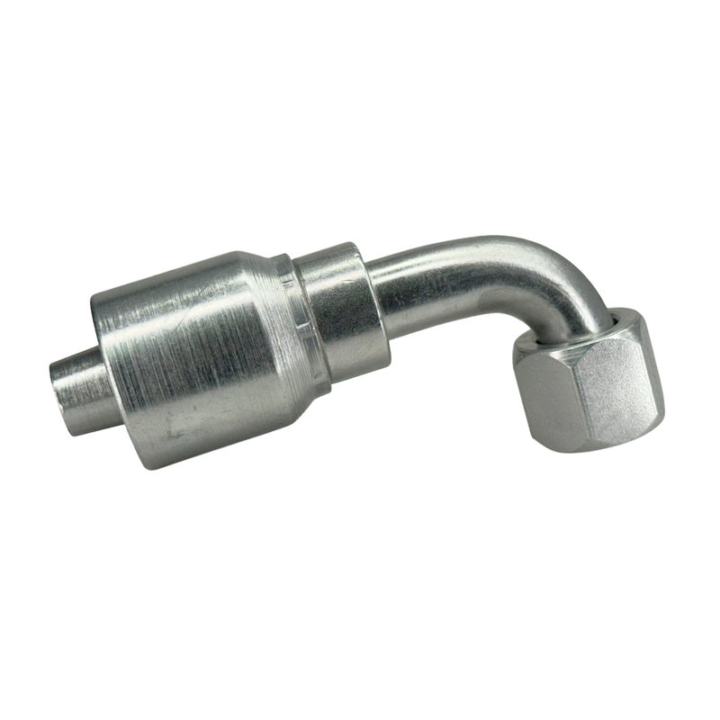A26-8x8 by Couplamatic | A Series Coupling | 1/2" Hose ID x 3/4x16 Thread JIC/SAE Dual Seat Female Swivel | 90° Elbow