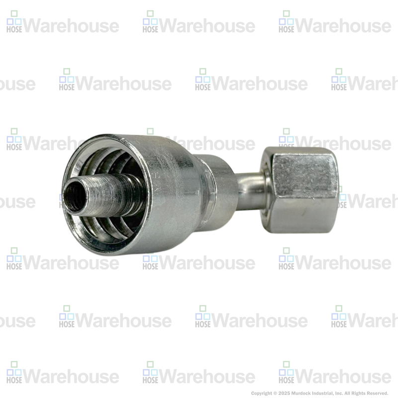 A31-4x4 by Couplamatic | A Series Coupling | 1/4" Hose ID x 9/16x18 Thread O-Ring Face Seal | ORF Female Swivel | 45° Elbow