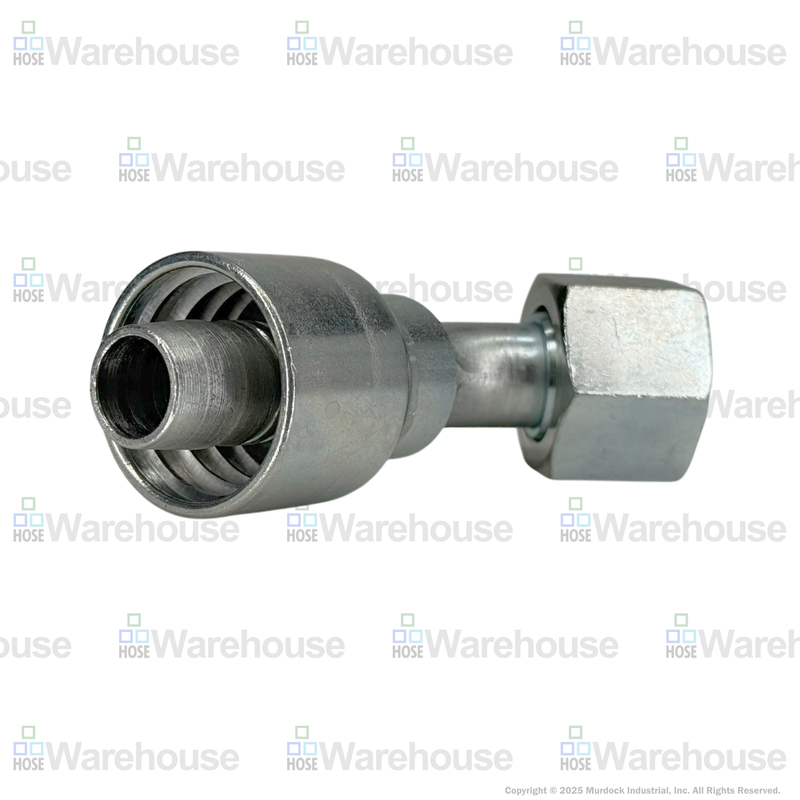A31-8x8 by Couplamatic | A Series Coupling | 1/2" Hose ID x 13/16x16 Thread O-Ring Face Seal | ORF Female Swivel | 45° Elbow