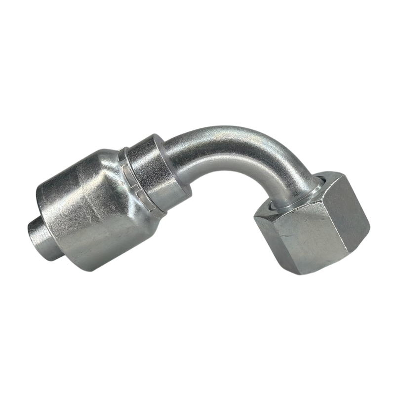 A32-10x10 by Couplamatic | A Series Coupling | 5/8" Hose ID x 1x14 Thread O-Ring Face Seal | ORF Female Swivel | 90° Elbow