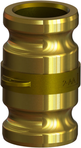 AA-BR-150 by Campbell Fittings | Standard Cobra Cam & Groove | 1-1/2" x 1-1/2" Spool Adapter | Straight | Brass