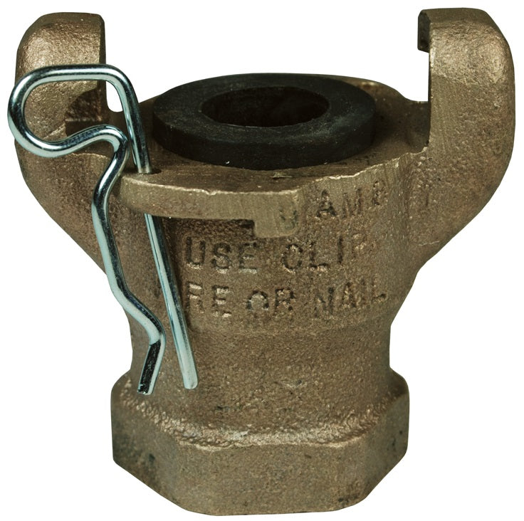 ABC Air King® by Dixon Valve | Pneumatic Fitting | 2-Lug Threaded End | Chicago Style x 3/8" Female NPT | Brass