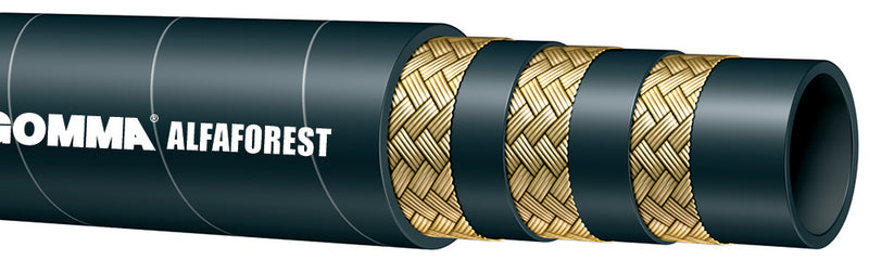AF3B-06 Alfagomma Alfaforest by Kuriyama | AF3B Series | Minetuff Hose for Hydraulic Systems | 3 Wire Braid | 3/8" ID | 0.85" OD | 7280 PSI