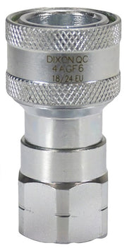 4AGF6 by Dixon Valve | Hydraulic Quick Disconnect Coupling | AG-Series | 3/4" Female NPTF x 1/2" Agricultural Interchange Ball Valve | Socket | Nitrile Seal | Steel