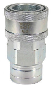 8AGF8 by Dixon Valve | Hydraulic Quick Disconnect Coupling | AG-Series | 1" Female NPTF x 1" Agricultural Interchange Ball Valve | Socket | Nitrile Seal | Steel