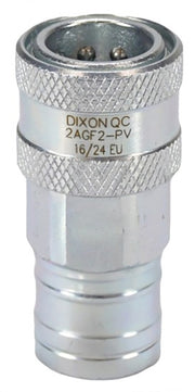 2AGF2-PV by Dixon Valve | Hydraulic Quick Disconnect Coupling | AG-Series | 1/4" Female NPTF x 1/4" Agricultural Interchange Poppet Valve | Socket | Nitrile Seal | Steel